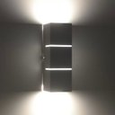 Ver imagem 3 de Arandela Retangular 2 Frisos Externa Interna Muro Parede Alumínio Preto - Rei da Iluminação