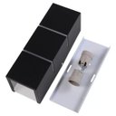 Ver imagem 2 de Arandela Retangular 2 Frisos Externa Interna Muro Parede Alumínio Preto - Rei da Iluminação