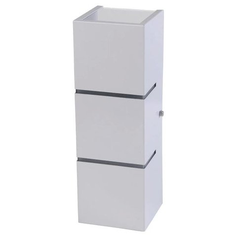 Arandela Retangular 2 Frisos Externa Interna Muro Parede Alumínio Branco - Rei da Iluminação