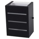 Ver imagem 1 de Arandela Friso Frisada Luminária Externa Interna Muro Parede Alumínio Preto - Rei da Iluminação