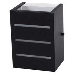 Arandela Friso Frisada Luminária Externa Interna Muro Parede Alumínio Preto - Rei da Iluminação - 1
