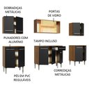 Ver imagem 5 de Armário de Cozinha Completa 233cm Rustic/preto Emilly Fire Madesa 03