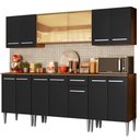 Ver imagem 3 de Armário de Cozinha Completa 233cm Rustic/preto Emilly Fire Madesa 03