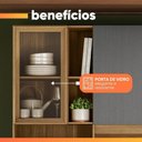 Ver imagem 6 de Armário de Cozinha Compacta 8 Portas 4 Nichos Namastê Madeirado / Cinza