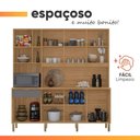 Ver mais imagens de Armário de Cozinha Compacta 8 Portas 4 Nichos Namastê Madeirado / Cinza