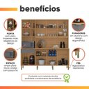 Ver imagem 5 de Armário de Cozinha Compacta 8 Portas 4 Nichos Namastê Madeirado / Cinza