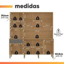 Ver imagem 4 de Armário de Cozinha Compacta 8 Portas 4 Nichos Namastê Madeirado / Cinza