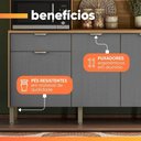 Ver imagem 7 de Armário de Cozinha Compacta 8 Portas 4 Nichos Namastê Madeirado / Cinza