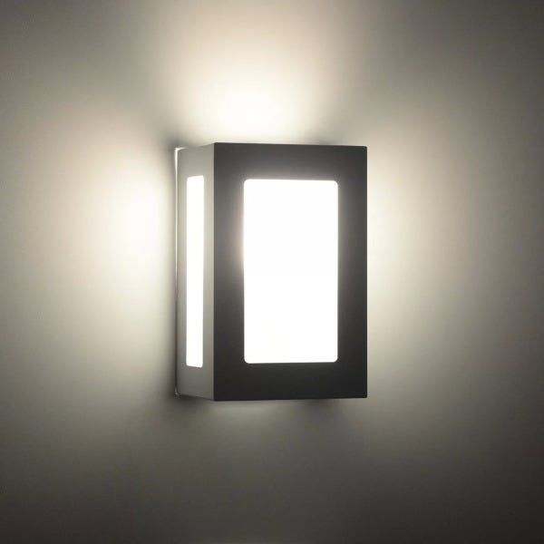 Arandela 5 Vidros Luminária Externa Interna Muro Parede Alumínio Branco - Rei da Iluminação - 3