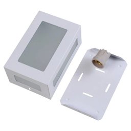 Arandela 5 Vidros Luminária Externa Interna Muro Parede Alumínio Branco - Rei da Iluminação - 2