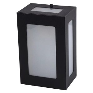 Arandela 5 Vidros Luminária Externa Interna Muro Parede Alumínio Preto - Rei Da Iluminação