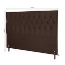 Ver imagem 2 de Cabeceira Madri Para Cama Box Casal 144 Cm Suede Marrom