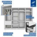 Ver imagem 4 de Guarda Roupa Casal 4 Portas 4 Gavetas Milano Minastex Branco