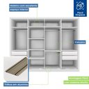 Ver imagem 5 de Guarda Roupa Casal 4 Portas 4 Gavetas Milano Minastex Branco