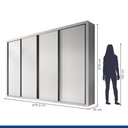 Ver imagem 2 de Guarda Roupa Casal 4 Portas 4 Gavetas Milano Minastex Branco