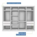 Ver imagem 6 de Guarda Roupa Casal 4 Portas 4 Gavetas Milano Minastex Branco