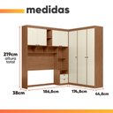 Ver imagem 3 de Guarda Roupas Casal Completo Modulado 7 Portas 4 Gavetas Helena