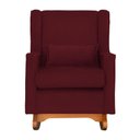Ver imagem 3 de Poltrona Amamentação Balanço Aurora Suede Bordo - Lm Decor