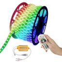 Ver imagem 1 de Fita Led 5050 Rolo 50 metros Mangueira Cores RGB Conector Fonte Controle Iluminaçao Enfeite Decoraça