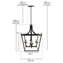 Ver imagem 2 de Pendente de Teto Lampião Moderno Artesanato para Iluminação de Sala