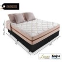 Ver imagem 2 de Cama Box Super King Preta com Colchão de Molas Anjos Ensacadas Classic 193x203x61cm