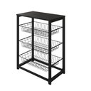 Ver imagem 2 de Fruteira Com Suporte Para Micro-Ondas Barcelona Aço Preto Cesto Preto Tampo Preto Cor: Preto