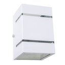 Ver imagem 4 de kit 6x Arandela  Branca + LED 5W 3000K luminária Externa Parede Muro 2 Focos Frisos Fachos St327