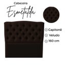 Ver imagem 4 de Cabeceira Esmeralda Queen 160cm Estofada Veludo com Capitonê:marrom