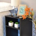 Ver imagem 2 de Mesa de Canto Pequena 30x50cm Quarto Sala Escritório Crater - Preto