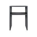 Ver imagem 4 de Mesa de Canto Pequena 30x50cm Quarto Sala Escritório Crater - Preto