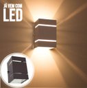 Ver imagem 2 de kit 12x Arandela Marrom + LED 5W 3000K luminária Externa Parede Muro 2 Focos Frisos Fachos St327