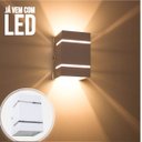 Ver imagem 3 de kit 9x Arandela Branca + LED 5W 3000K luminária Externa Parede Muro 2 Focos Frisos Fachos St327