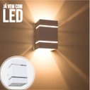 Ver imagem 3 de kit 9x Arandela Branca + LED 5W 3000K luminária Externa Parede Muro 2 Focos Frisos Fachos St327