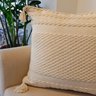 Capa de Almofada Artesanal Bordada Sintonia Elo Cru 50x50 - 5