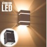kit 15x Arandela Marrom + LED 5W 3000K luminária Externa Parede Muro 2 Focos Frisos Fachos St327 - 3