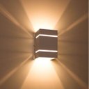 Ver imagem 4 de kit 18x Arandela Branca + LED 5W 3000K luminária Externa Parede Muro 2 Focos Frisos Fachos St327