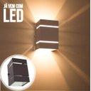 Ver imagem 3 de kit 18x Arandela Marrom + LED 5W 3000K luminária Externa Parede Muro 2 Focos Frisos Fachos St327