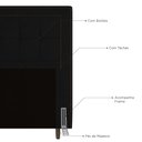 Ver imagem 5 de Cabeceira Cama Box Casal Queen Size Luxor 160cm com Tachas e Frame Suede Preto - Abmaza