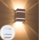 Ver imagem 1 de Kit com 9 Arandelas 2 Focos com Frisos e Facho Branca Externa Parede Muro St327