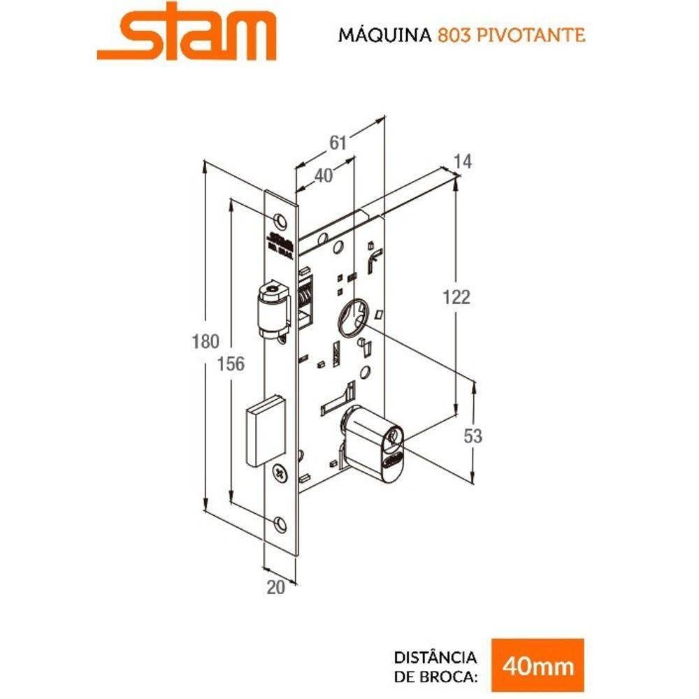 Fechadura Rolete Stam - 3