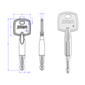 Fechadura Stam 800 Pivotante Quadrada Cromada Tetra Chave - 3