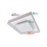 Plafon Sobrepor 60x60 Luz Indireta + 4 LED Bolinha Branco Quente St1213 - 2