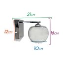 Ver imagem 2 de kit 2 Luminária Arandela Cristal K9 Cuba Cromada + 2 Led 5w 3000k St1219
