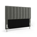 Ver imagem 2 de Cabeceira Nashira 140 para Cama de Casal N-023 Veludo Cinza Claro Aradecor