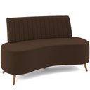 Ver imagem 1 de Sofá Chaise Living 2 Lugares 160cm para Sala Cayman K01 Veludo Marrom - Lyam Decor