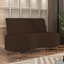 Ver imagem 2 de Sofá Chaise Living 2 Lugares 160cm para Sala Cayman K01 Veludo Marrom - Lyam Decor