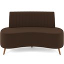 Ver imagem 3 de Sofá Chaise Living 2 Lugares 160cm para Sala Cayman K01 Veludo Marrom - Lyam Decor