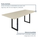Ver imagem 7 de Mesa de Jantar 8 Lugares Tampo de Vidro 160cm Itália Branco/Preto/Off White