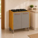 Ver imagem 1 de Balcão para Cooktop 2 Portas MDF Linha Demi Espresso Móveis