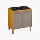 Ver imagem 2 de Balcão para Cooktop 2 Portas MDF Linha Demi Espresso Móveis